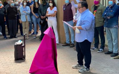 Leo Cortigol lee el manifiesto en defensa del arte taurino