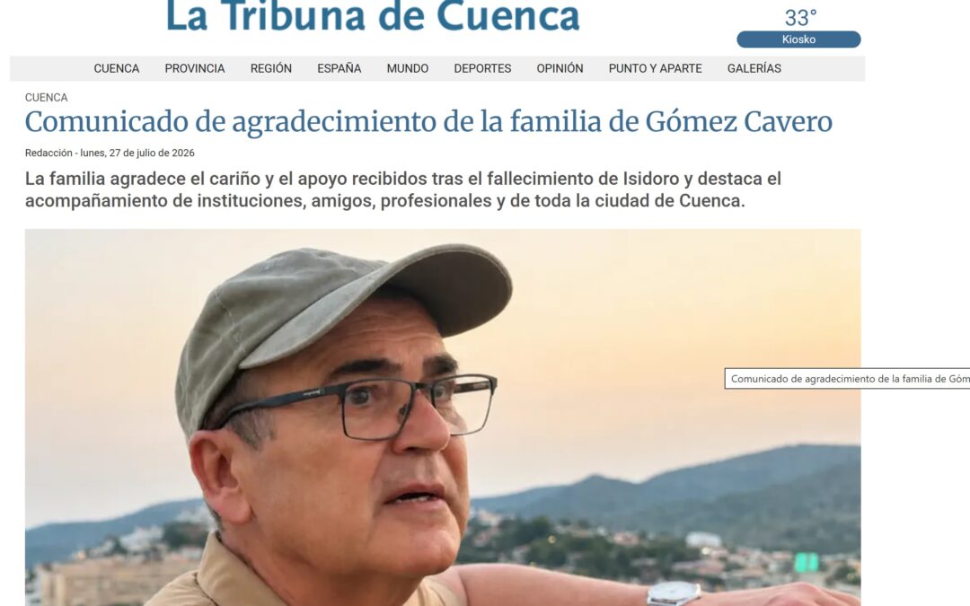 Leo Cortigol y la prensa de Cuenca citados en el comunicado de la familia Gómez Cavero